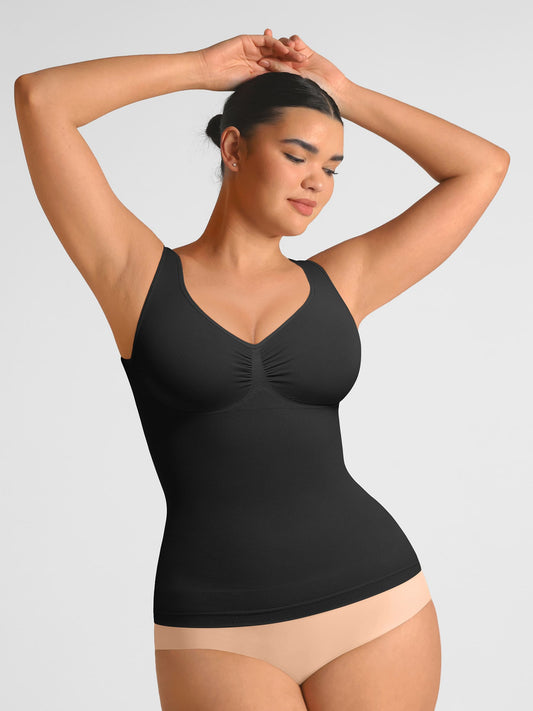 Bust Support Waist and Abdomen Control Shape  Wide Straps Tank Top