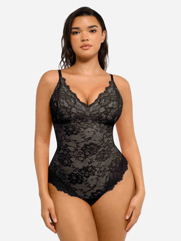 Lace V Neck Bodysuit