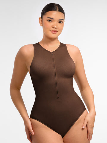 Seamless Tummy Control Invisible Zipper Shaping Bodysuit