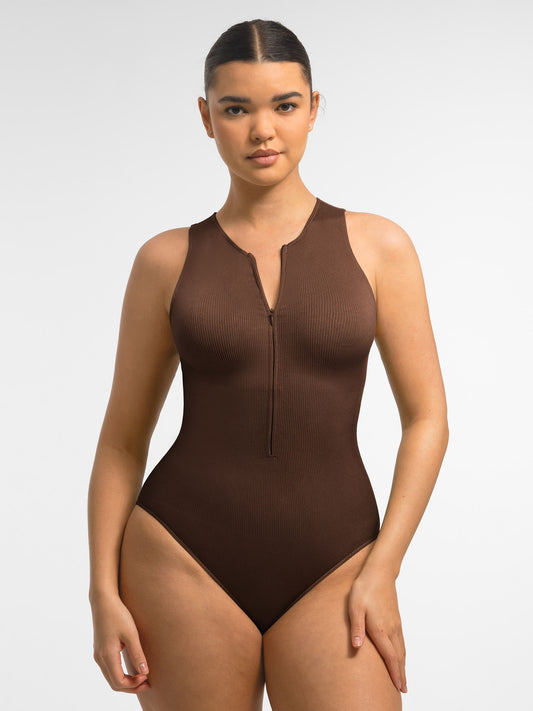 Seamless Tummy Control Invisible Zipper Shaping Bodysuit