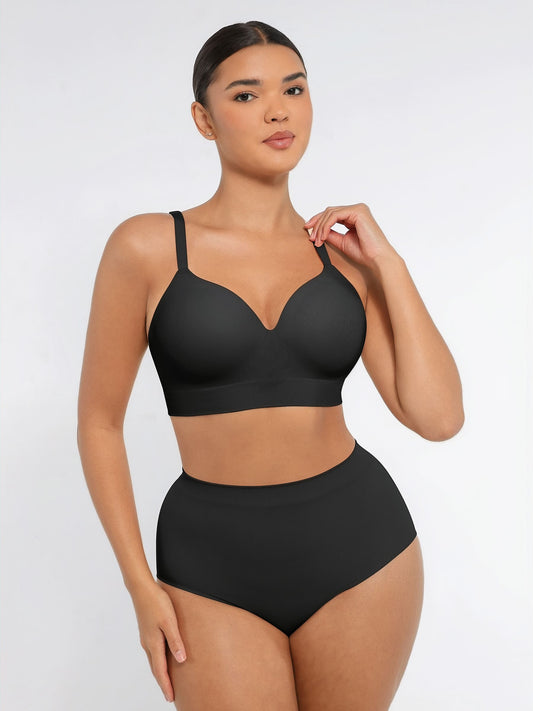 Wireless Push-Up Bra & Seamless Tummy Control Brief Set