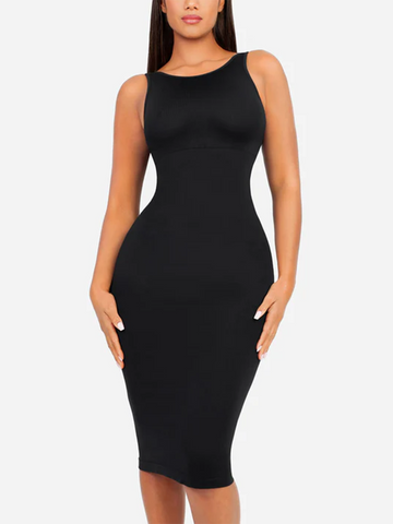 Seamless Eco-Friendly Large U-Back Shaper Dress with Built-In Bra