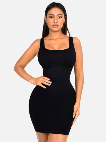 Seamless Square Neck Shaping Dress