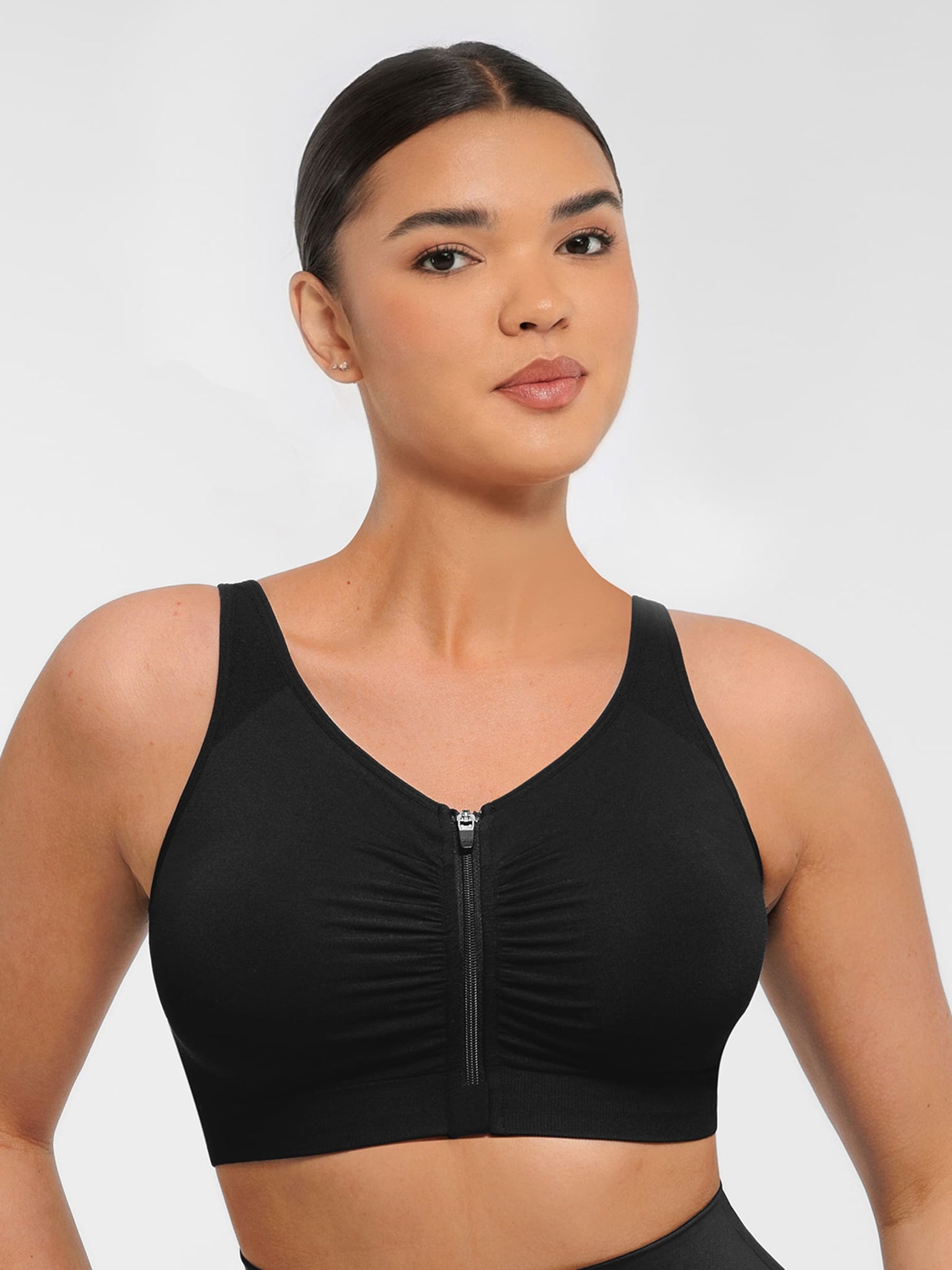 Seamless Front-Opening Zipper Bra