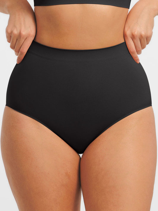 Seamless High-Waist Tummy Control Antibacterial Peach Hip Brief