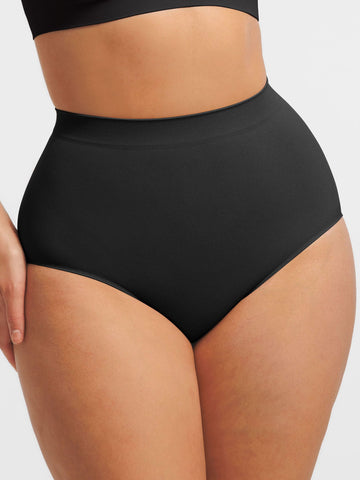 Seamless High-Waist Tummy Control Antibacterial Peach Hip Brief