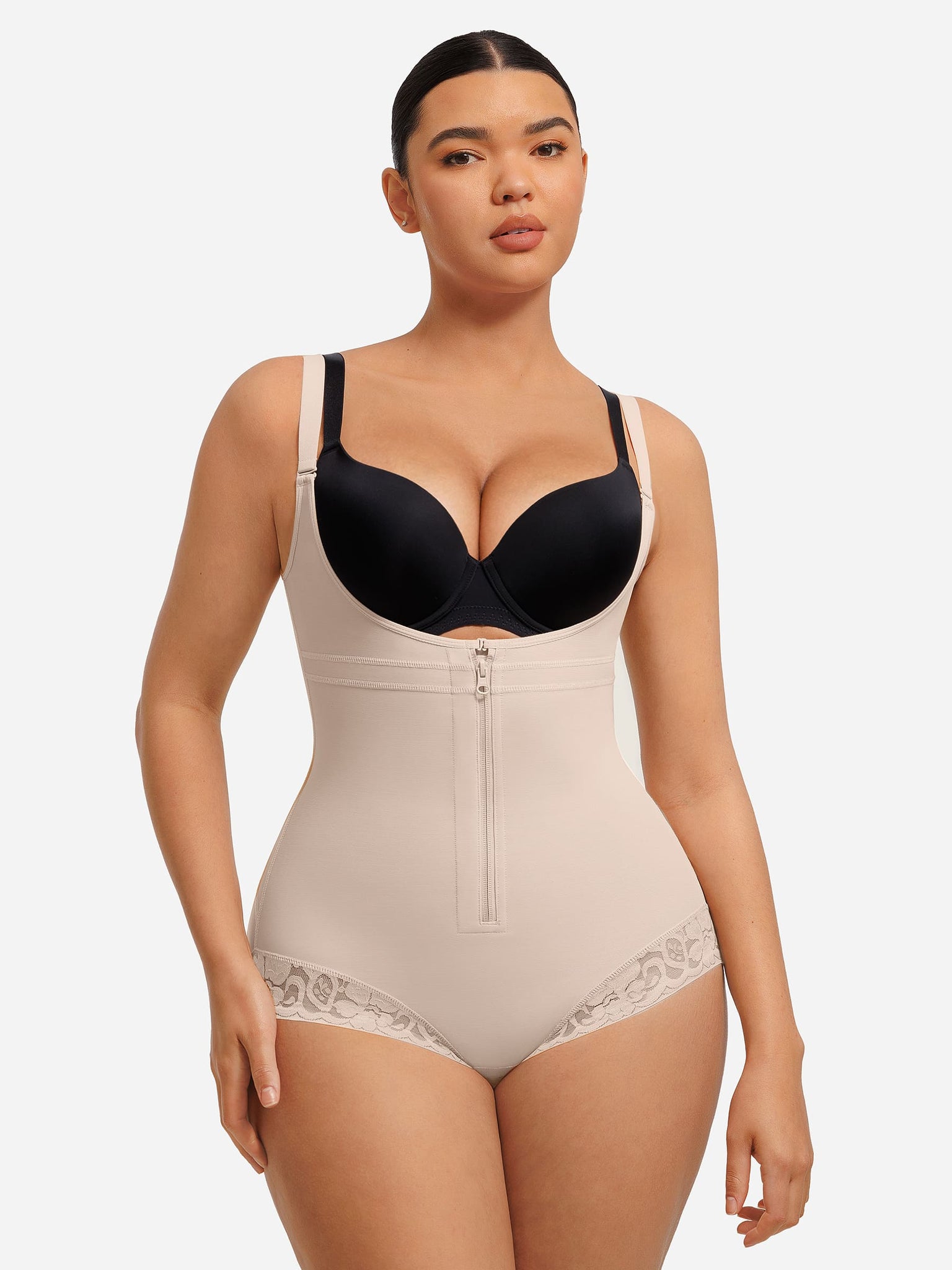 U-Plunge Front Adjustable Zipper Shapewear