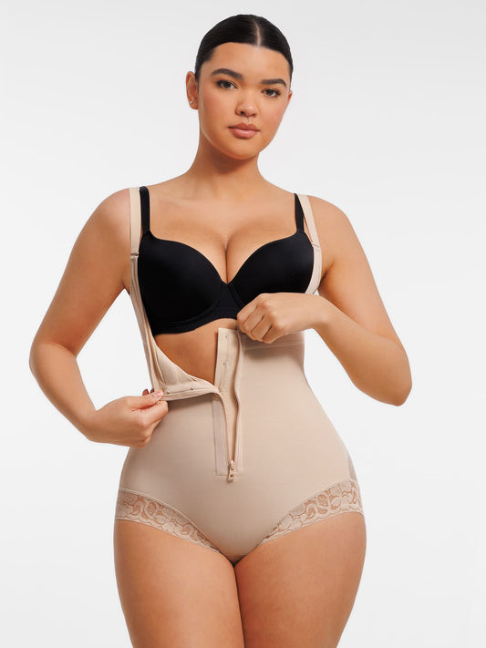 U-Plunge Front Adjustable Zipper Shapewear