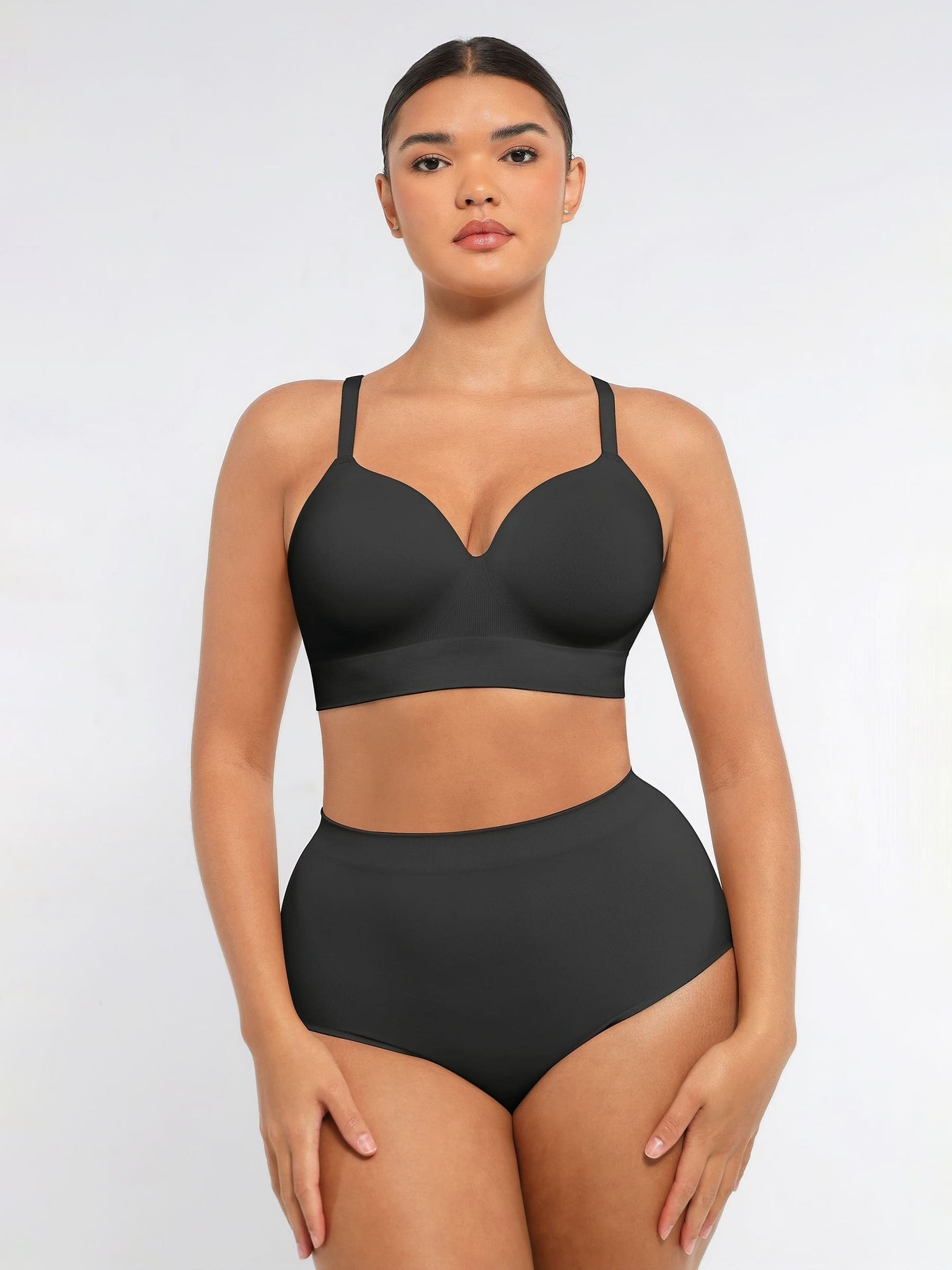 Wireless Push-Up Bra & Seamless Tummy Control Brief Set