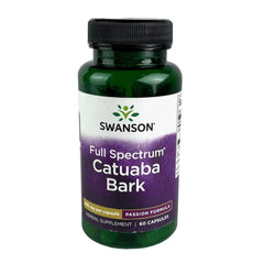 Swanson Catuaba Bark - Supports Endurance & Stamina for Men & Women - Herbal Supplement Promoting Natural Health & Wellness - (60 Capsules 465mg Each)