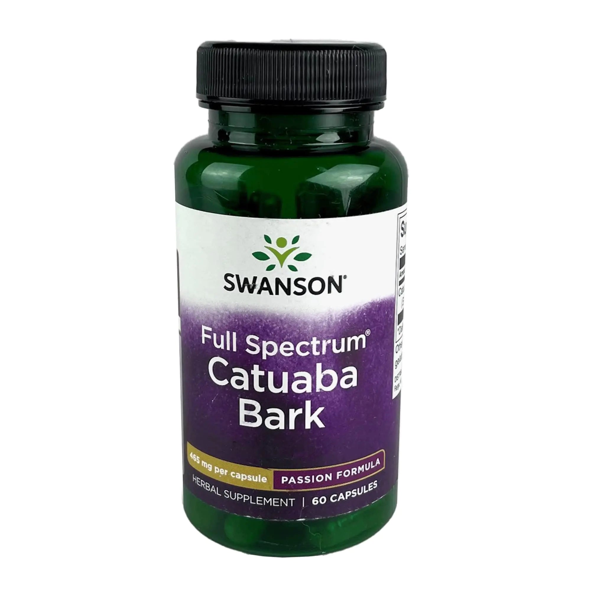 Swanson Catuaba Bark - Supports Endurance & Stamina for Men & Women - Herbal Supplement Promoting Natural Health & Wellness - (60 Capsules 465mg Each)