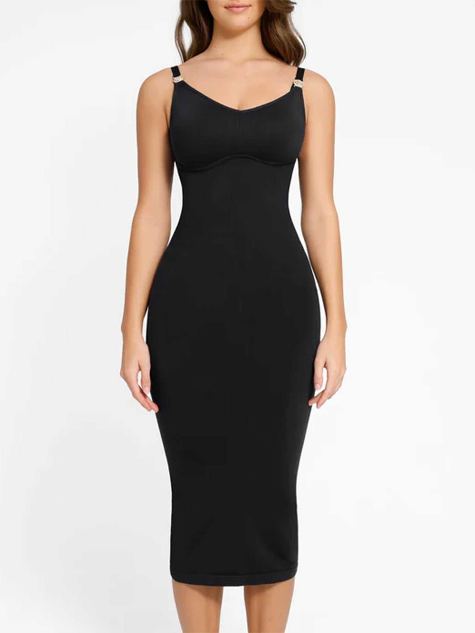 Nursing-Friendly Seamless Eco-Friendly Shaper Dress with Removable Pads